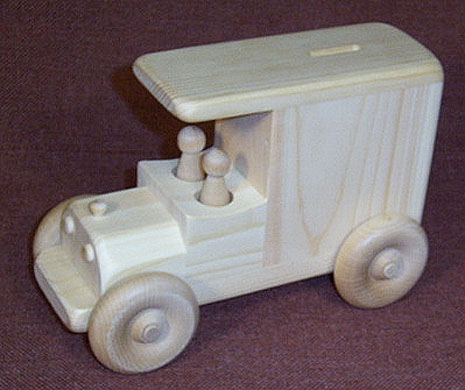 wooden toy bank