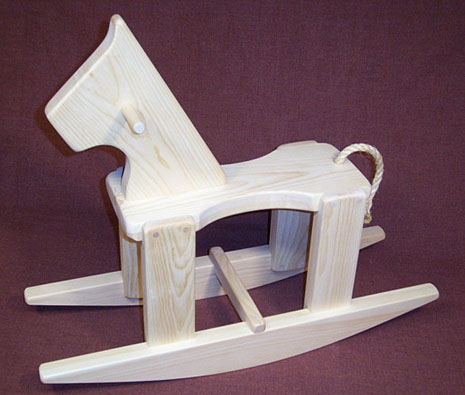 wooden toy rocking horse