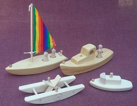wooden toy bathtub boats